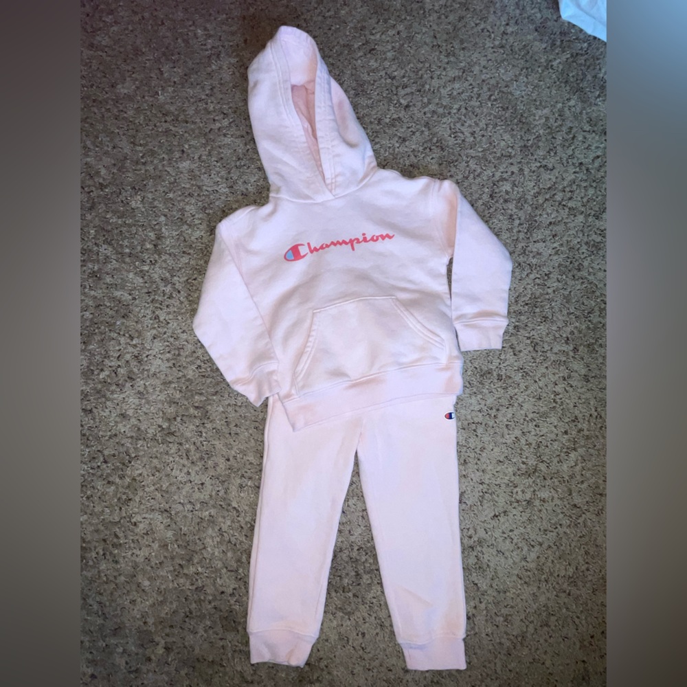 Champion Light Pink Hoodie and Joggers - Picture 1 of 5
